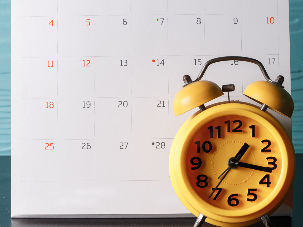 calendar and clock