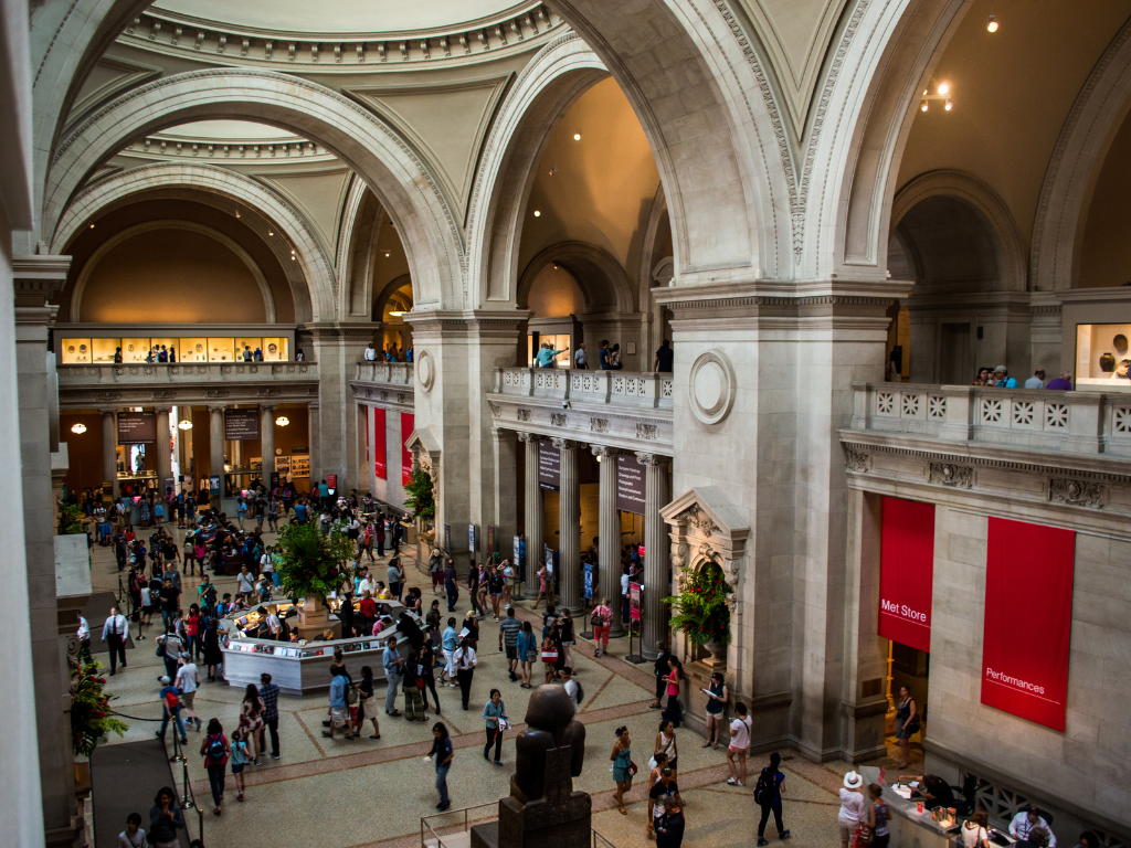 silent auction at a museum