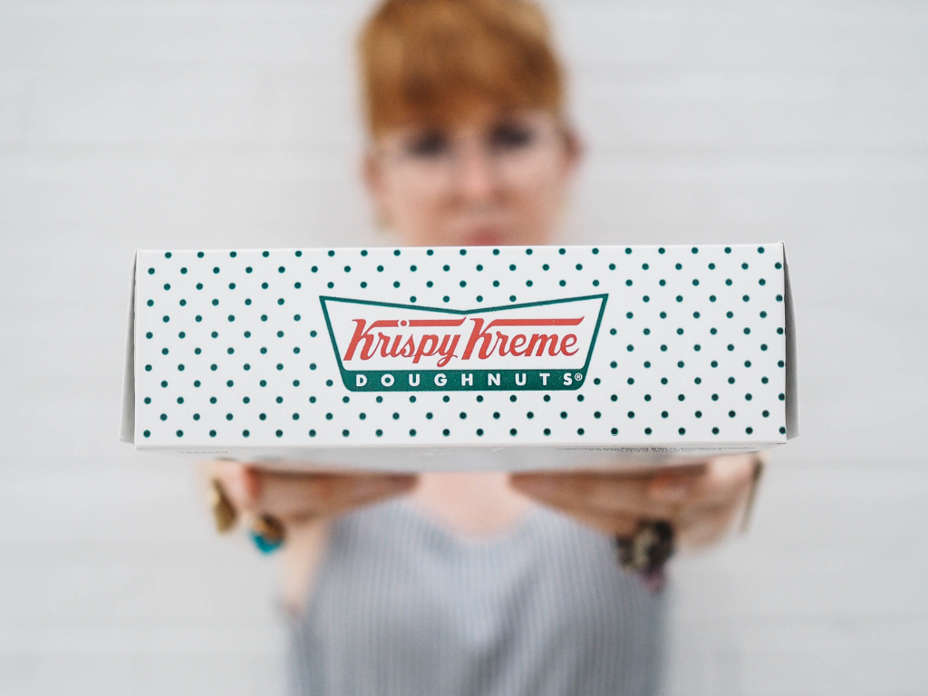 box of krispy kreme fundraising donuts