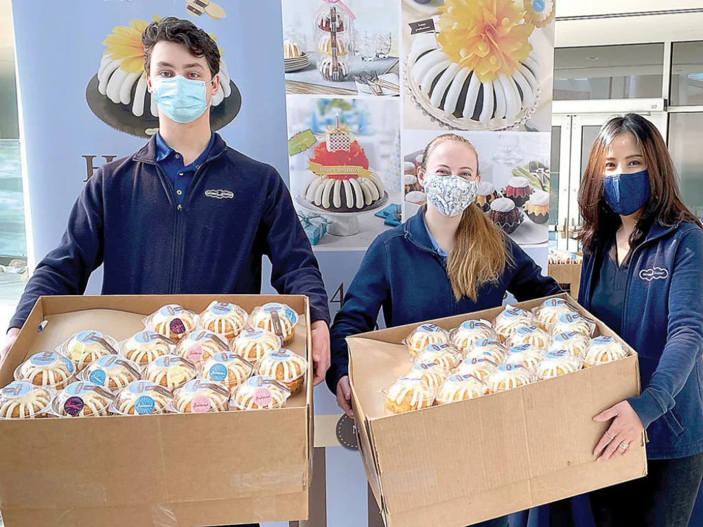Nothing Bundt Cakes donation volunteers