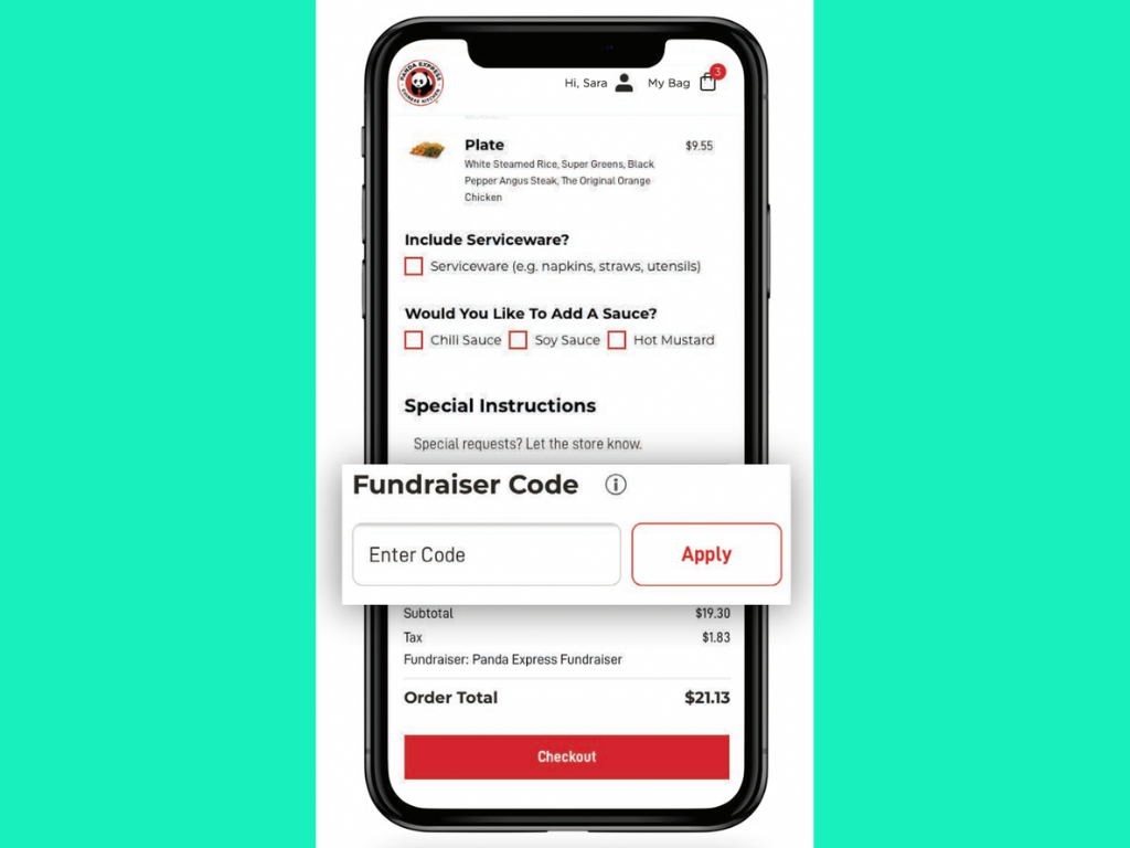 Panda Express Virtual Fundraiser Code